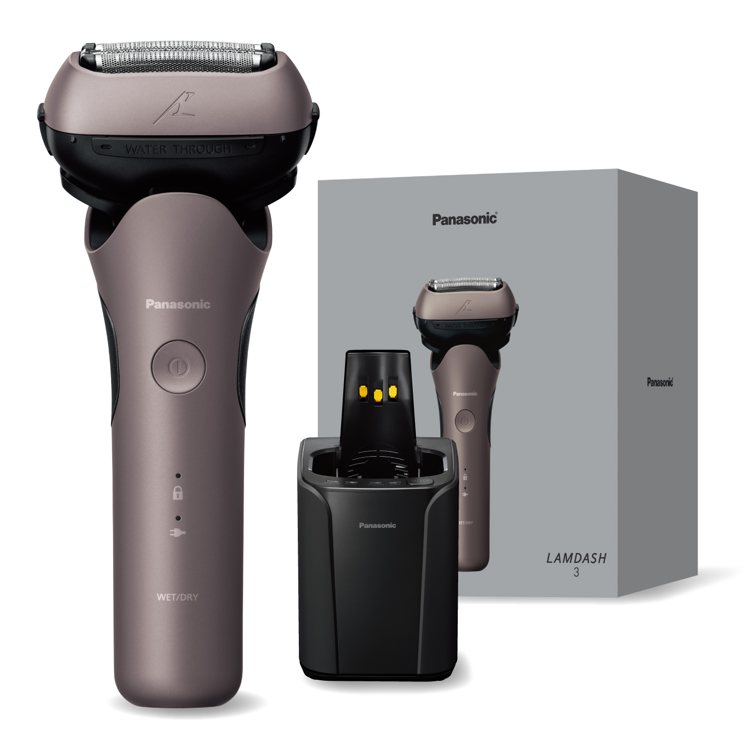 【決算10%オフクーポン対象商品】パナソニック Panasonic メンズシェーバー LAMDASH（ラムダッシュ） 3枚刃 ハイグレードモデル 全自動洗浄充電器 ブラウンゴールド ES-L382W-N