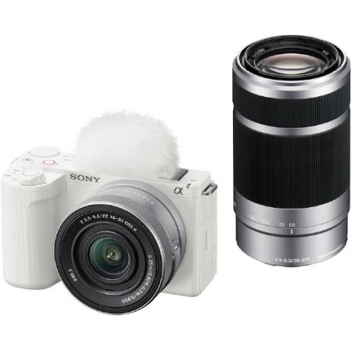 【500円OFFクーポン対象商品】ソニー SONY ミラーレス一眼カメラ VLOGCAM ZV-E10 II ダブルズームレンズキット ホワイト ZV-E10M2X-W