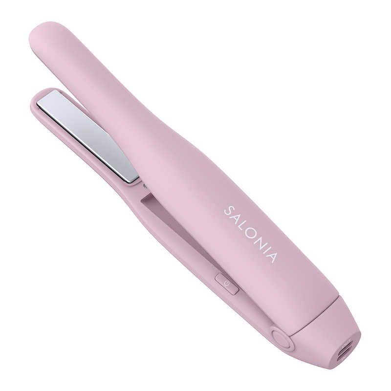 【決算20%オフクーポン対象商品】サロニア SALONIA コードレス ストレートヘアアイロン ピンク 12mm KSAL26131-PK