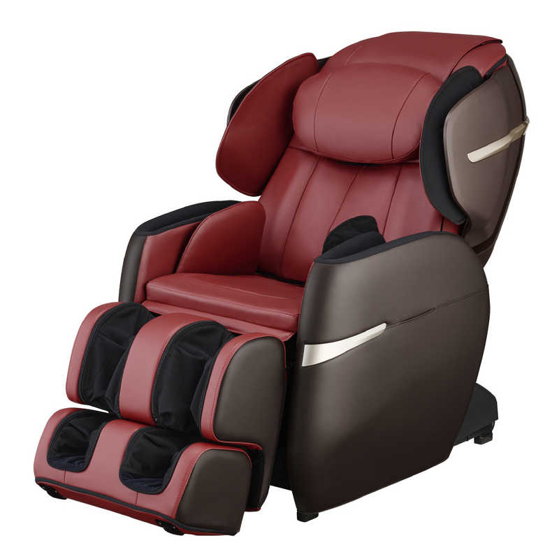 【決算20%オフクーポン対象商品】フジ医療器 FUJIIRYOKI マッサージチェア CYBER-RELAX レッド×ブラウン AS-R710(RB)(大型）