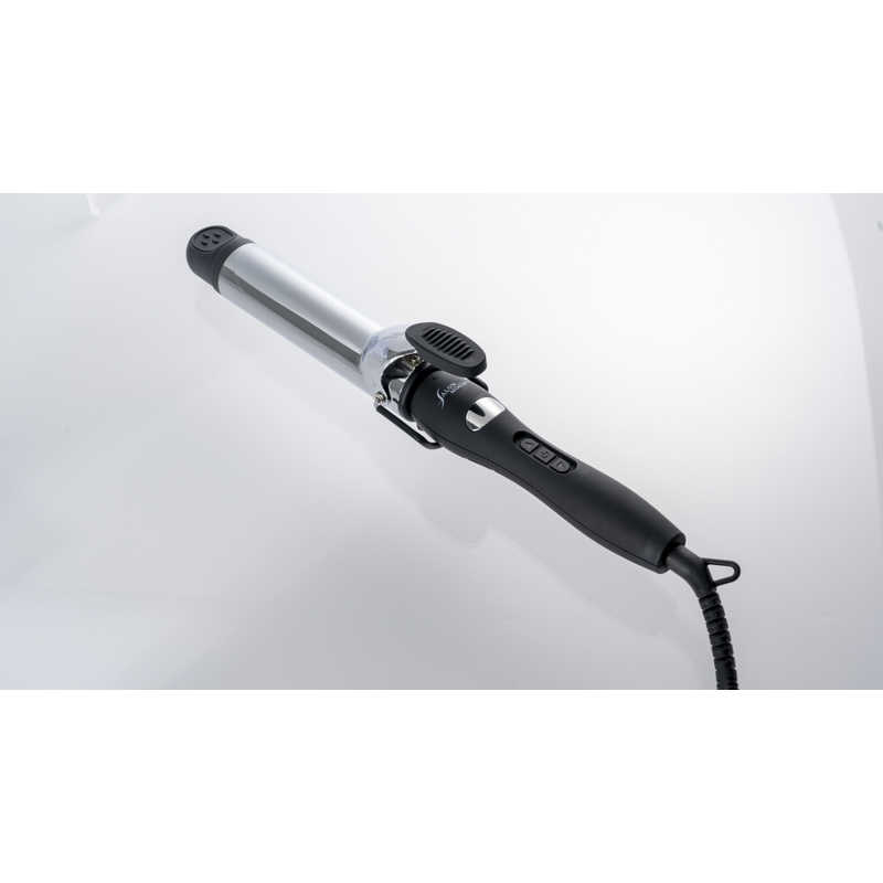 【決算20%オフクーポン対象商品】サロンムーン SALONMOON ミラーダブルイオン カールヘアアイロン 38mm 80℃～220℃ 海外対応 交流(コード)式 ブラック SLM838