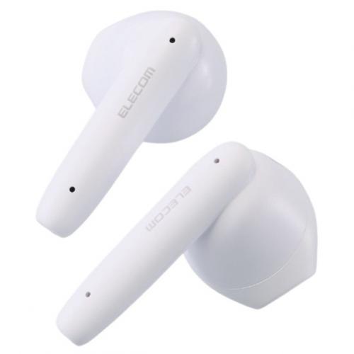 【決算10%オフクーポン対象商品】エレコム ELECOM 完全ワイヤレスイヤホン Bluetooth対応 ホワイト LBT-TWS17WH