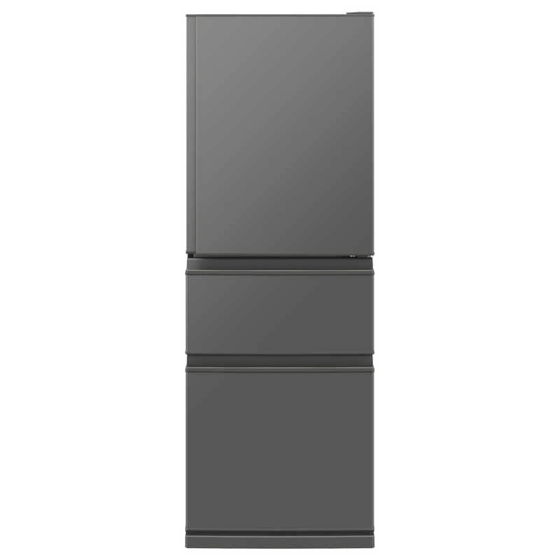三菱 MITSUBISHI 冷蔵庫 330L 3ドア 幅60cm 真ん中野菜室 2段チルド マットアンバーグレー MR-C33N-H(大型）