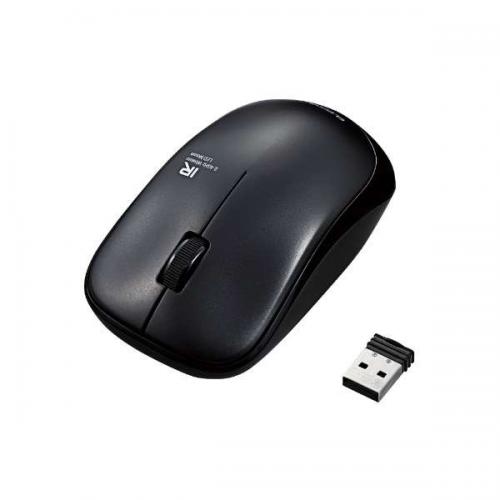 エレコム ELECOM IRマウス ENELOシリーズ 無線式 3ボタン 省電力 ブラック M-IR07DRBK