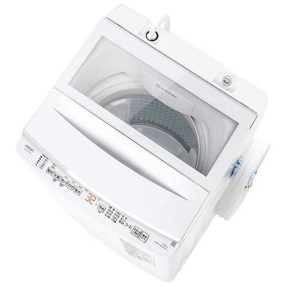 アクア AQUA AQW-V7B-W 全自動洗濯機 7kg ホワイト（大型）
