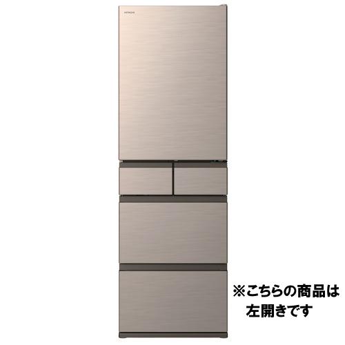 日立 HITACHI 冷蔵庫 470L 5ドア 左開き ライトゴールド R-HWS47YL-N（大型）
