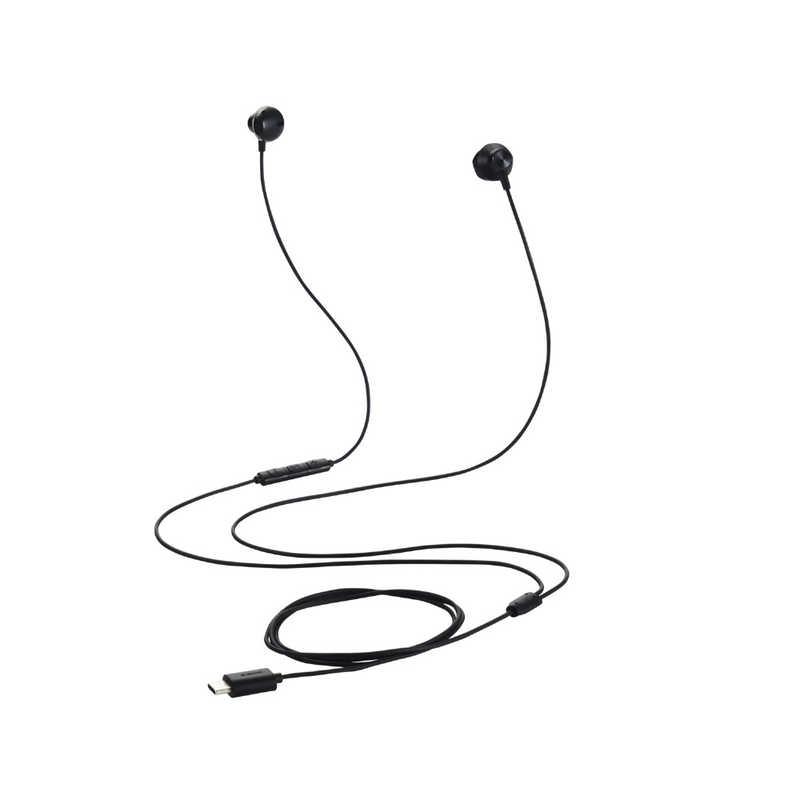 エレコム　高耐久 デジタル式USB Type-C(TM)ヘッドホン インナーイヤー型 EHP-DF13IMBK