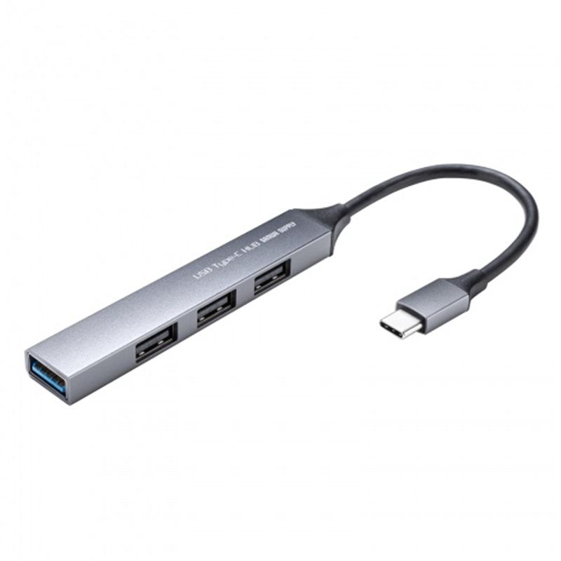 サンワサプライ USB Type-CコネクタUSB3.2Gen1とUSB2.0機器を接続する超スリムコンボタイプUSBハブ USB-5TC26GM