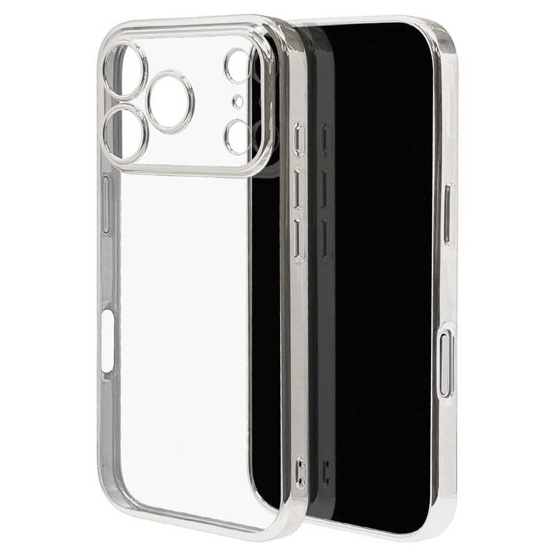 ラスタバナナ iPhone 17 Proケース 極TPU メタルフレーム シルバー 8987IP5BTPLSV