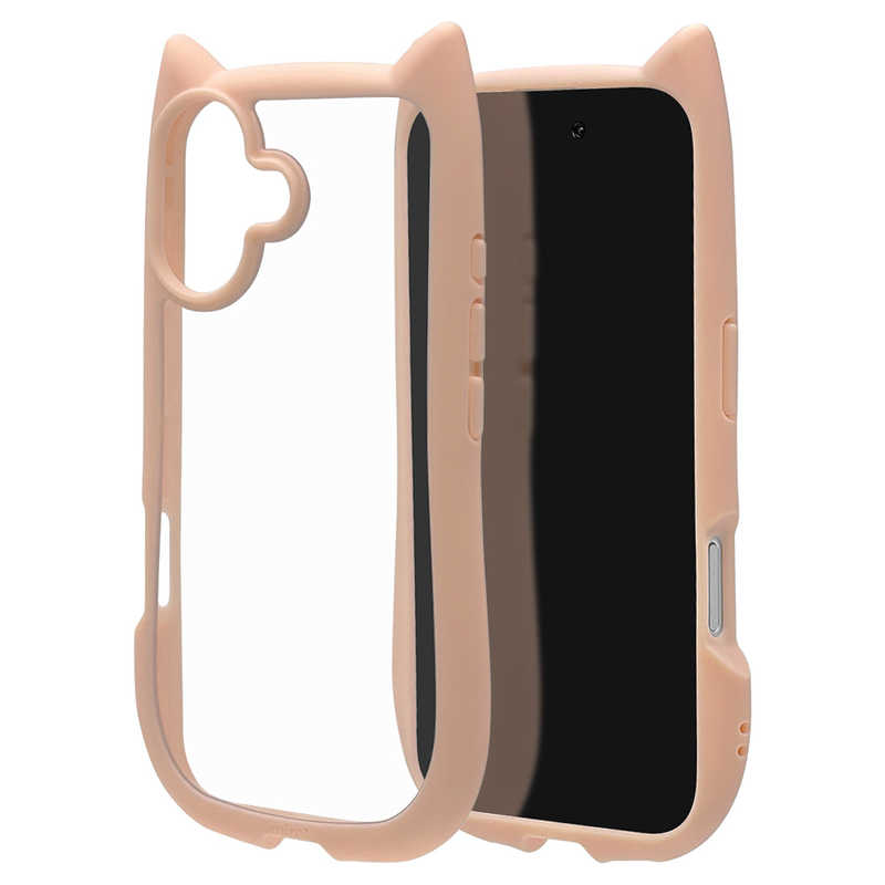 ラスタバナナ iPhone 17用猫耳ケース TPU×PC スモーキーピンク 8906IP5AHPSPK