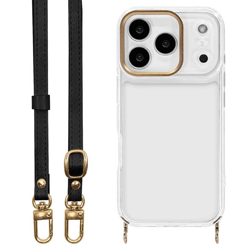 ラスタバナナ iPhone 17 Proケース iLBe ショルダーストラップ付きハイブリッド ブラック 9057IP5BHPBK