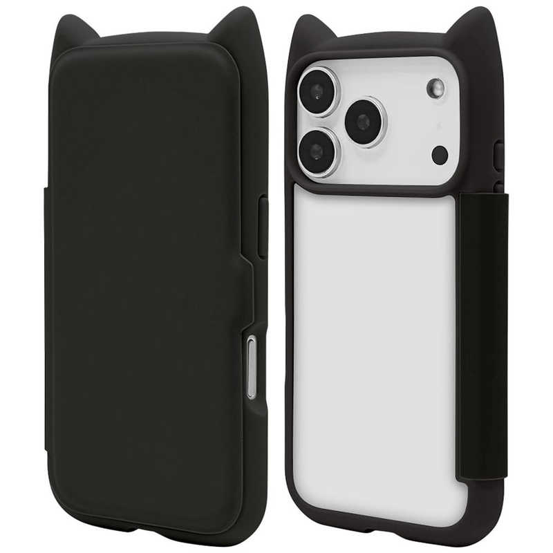 ラスタバナナ iPhone17 Pro用猫耳手帳ケース ブラック 9181IP5BBHPBK