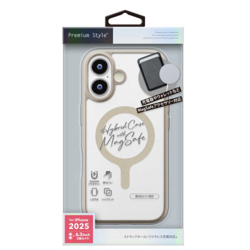 PGA iPhone 17用MagSafe ハイブリットケース ベージュ PG-25AMH02BE