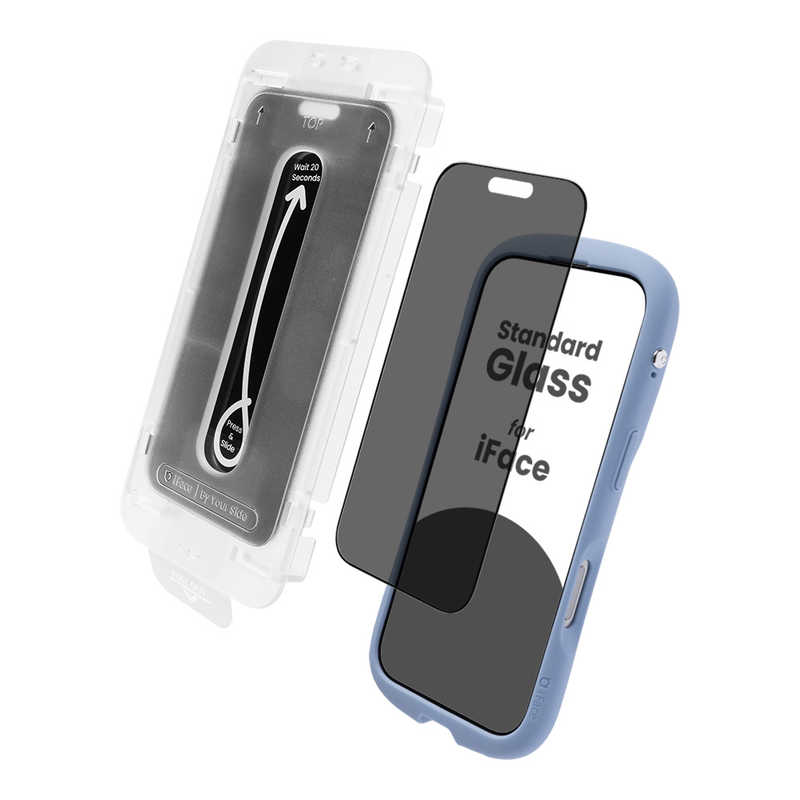 ハミィ HAMEE iPhone 17/17Pro/16Pro用強化ガラスフィルム のぞき見防止/360° iFace 41-185791