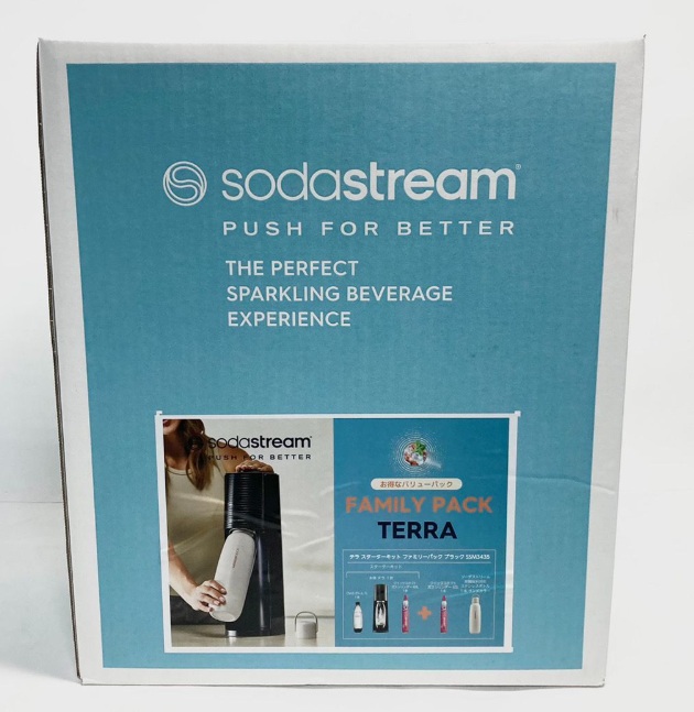 ソーダストリーム sodastream 炭酸水メーカー TERRA テラ スターターキット ファミリーパック ブラック SSM3435