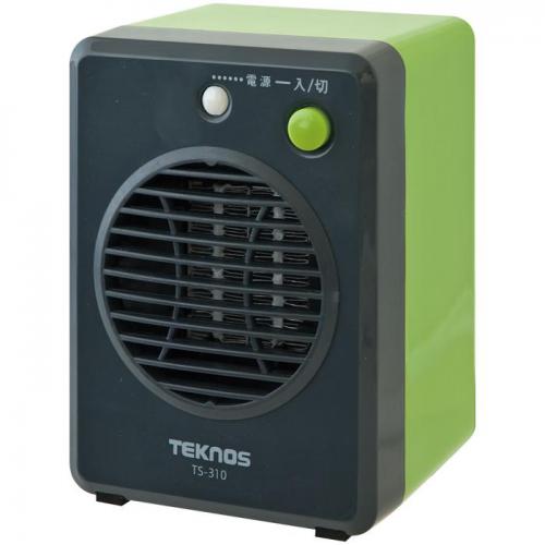 【500円OFFクーポン対象商品】テクノス TEKNOS ミニセラミックファンヒーター  グリーン TS-311