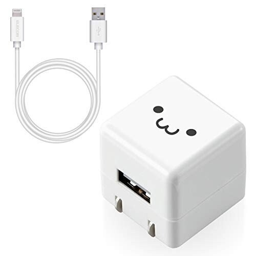 エレコム ELECOM Lightning AC充電器ケーブル 付属 5W 1.0A出力 1.0m ホワイトフェイス MPA-ACL04WF