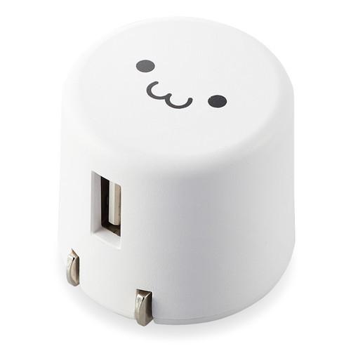 エレコム ELECOM AC充電器 USB-A メス 1ポート 1.8A出力 ホワイトフェイス MPA-ACU08WF