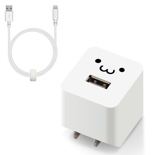 エレコム ELECOM AC充電器 Lightningケーブル 付属 2.4A出力 1.0m ホワイトフェイス MPA-ACL08WF