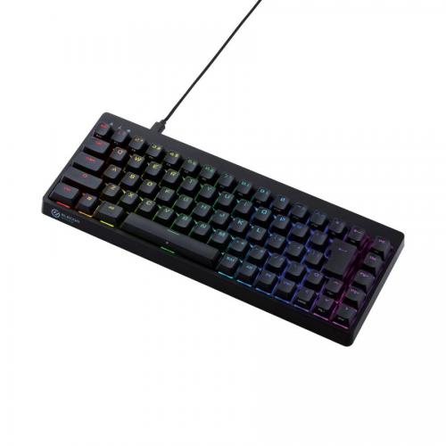 エレコム ELECOM メカニカルゲーミングキーボード 有線 着脱式ケーブル RGB 銀軸/ スピードリニア 日本語配列 ネオクラッチキーキャップ  TK-VK300SBK