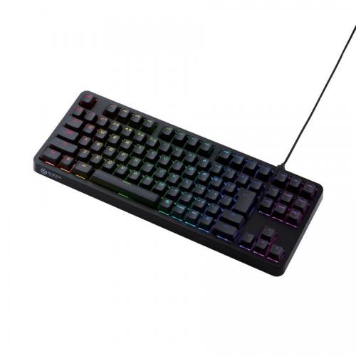 エレコム ELECOM メカニカルゲーミングキーボード 有線 着脱式ケーブル RGB 青軸/ クリッキー 日本語配列 Windows 11 対応 V custom TK-VK310CBK