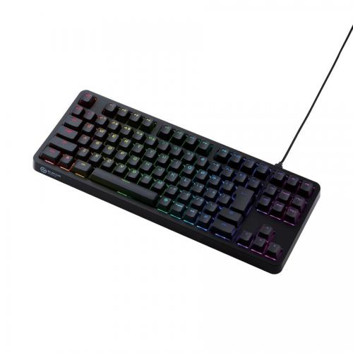 エレコム ELECOM メカニカルゲーミングキーボード 有線 着脱式ケーブル RGB 銀軸/ スピードリニア 日本語配列 ネオクラッチキーキャップ TK-VK310SBK