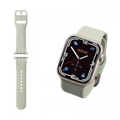 エレコム ELECOM Apple Watch 41 40 38mm 用 シリコンバンド アップルウォッチ アイボリー AW-41BDSCGIV