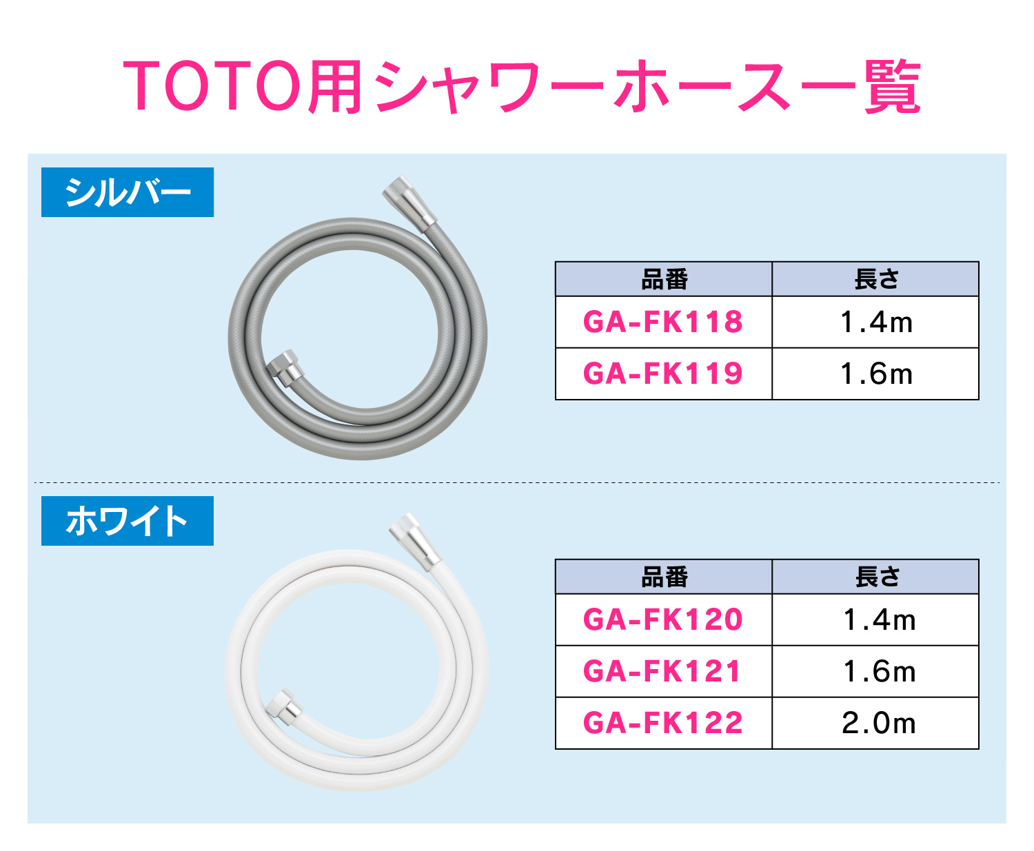 カクダイ KAKUDAI ガオナ GAONA これエエやん TOTO用シャワーホース 1.4m シルバー GA-FK118