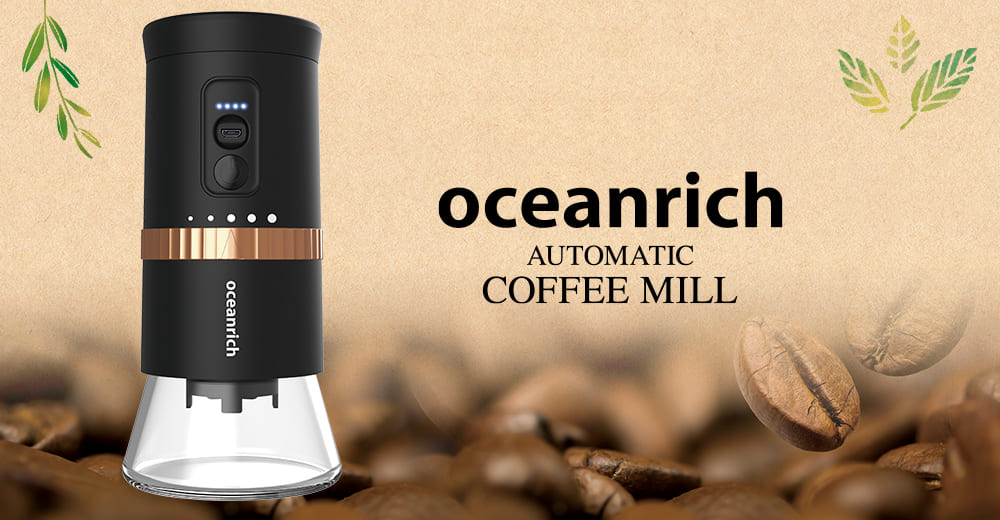 ユニーク UNIQ oceanrich 自動コーヒーミル G2 臼式 コードレス USB Type-C充電 ブラック UQ-ORG2CBK