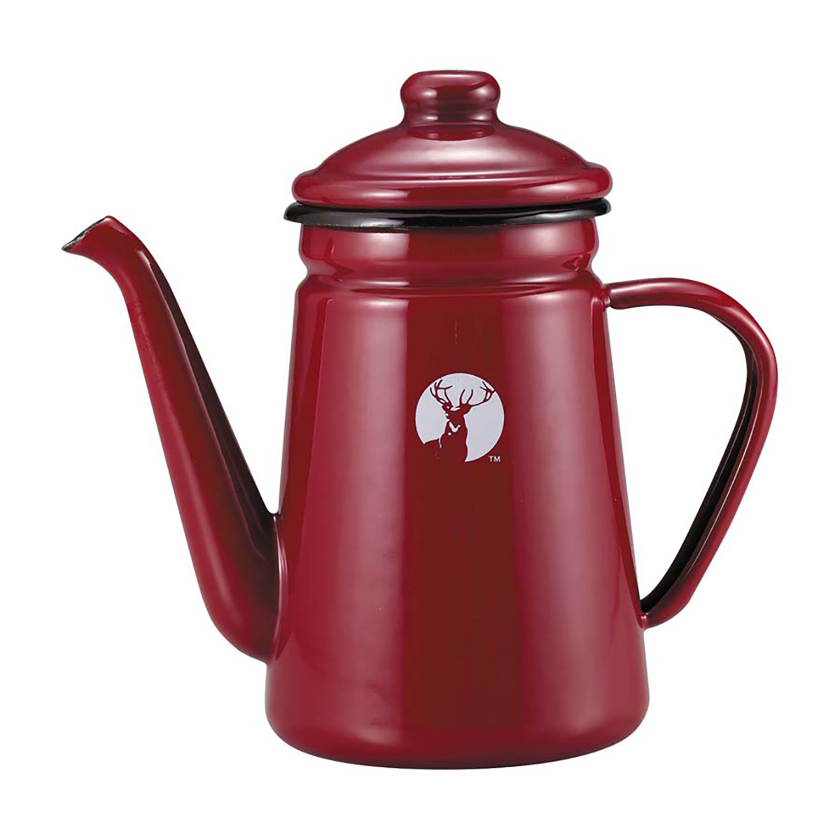 キャプテンスタッグ CAPTAIN STAG ホーロー コーヒーポット 満水1.1L レッド UH-525