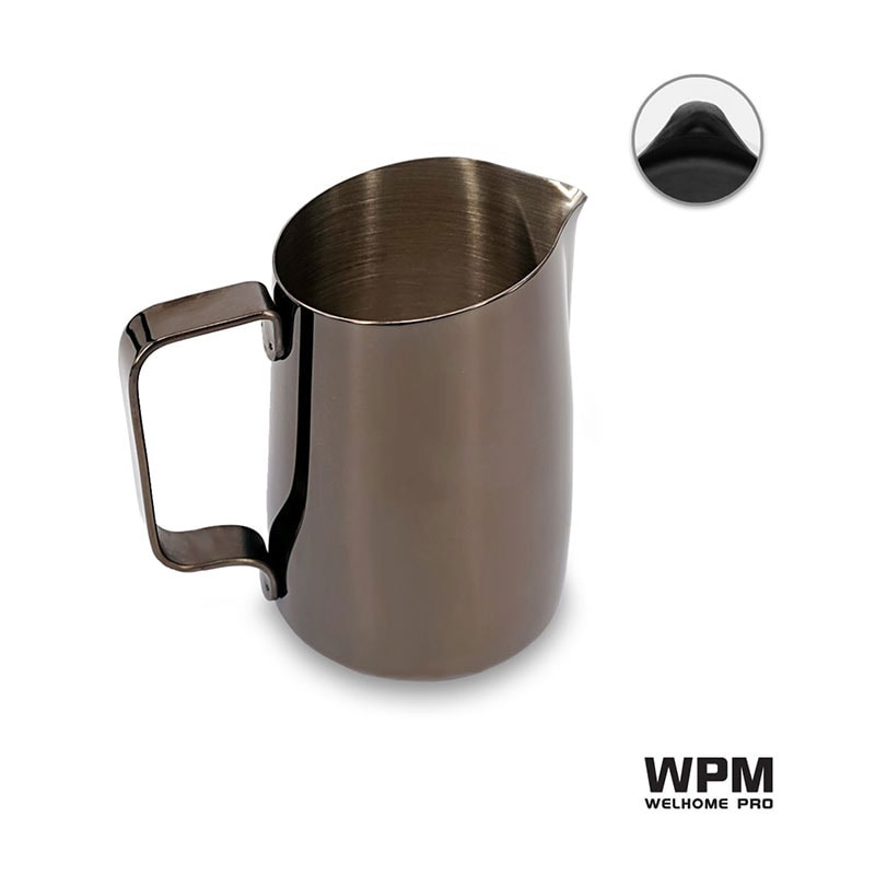 ダブリューピーエム WPM ミルクピッチャー ラウンドスパウト 450ml チタンブラック HC7106TBK