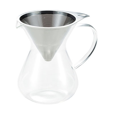 キャプテンスタッグ CAPTAIN STAG 珈琲ポット＆フィルターセット 耐熱ガラス ステンレスフィルター 容量800ml UW-3514