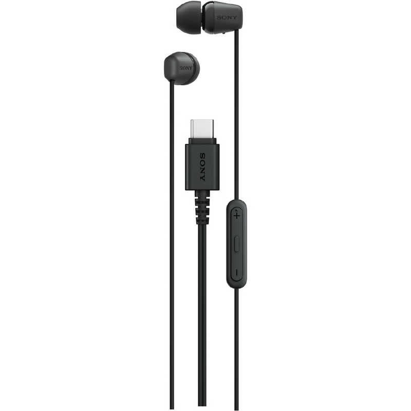 ソニー SONY 有線イヤホン ブラック IER-EX15C-BZ