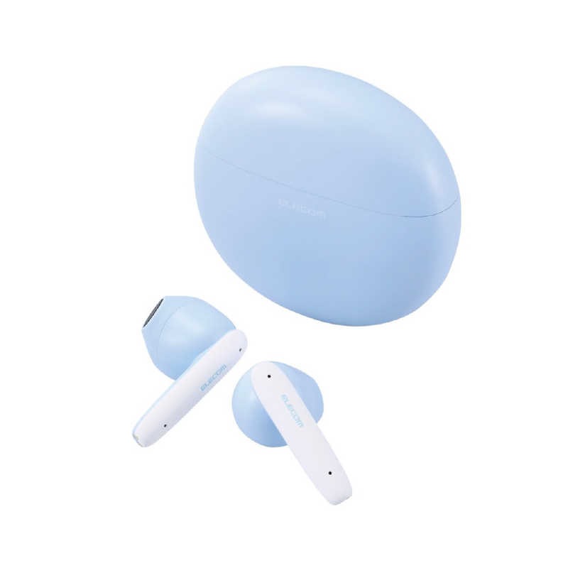 【決算20%オフクーポン対象商品】エレコム ELECOM 完全ワイヤレスイヤホン マカロンブルー LBT-TWS17CSBU