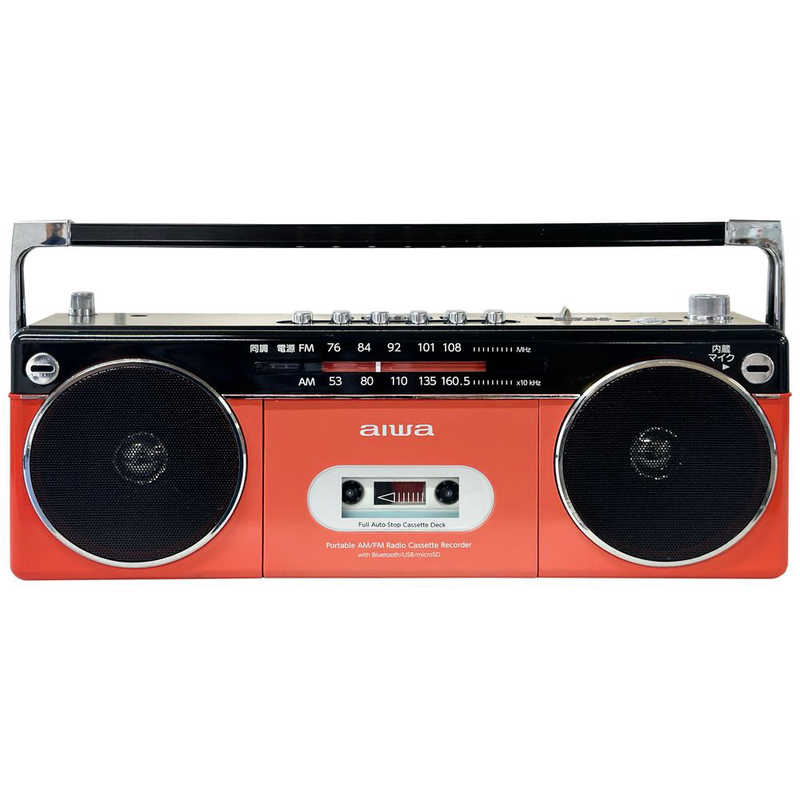 アイワ aiwa Bluetooth対応 ラジオカセットレコーダー レッド GAA4-RCP0002-RD
