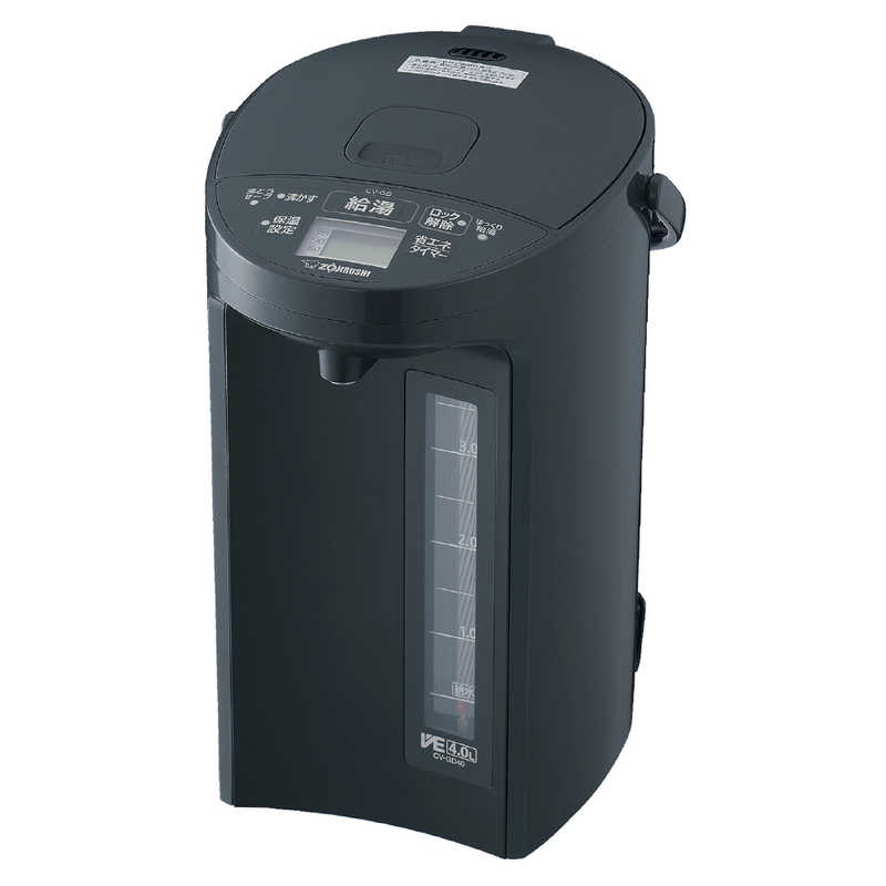 象印 ZOJIRUSHI 電気ポット VE電気まほうびん 4.0L 優湯生 ソフトブラック CV-GD40-BM