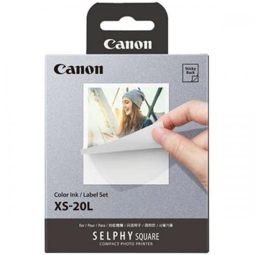 キヤノン Canon SELPHY SQUARE QX20 QX10用カラーインク ラベルセット XS-20L