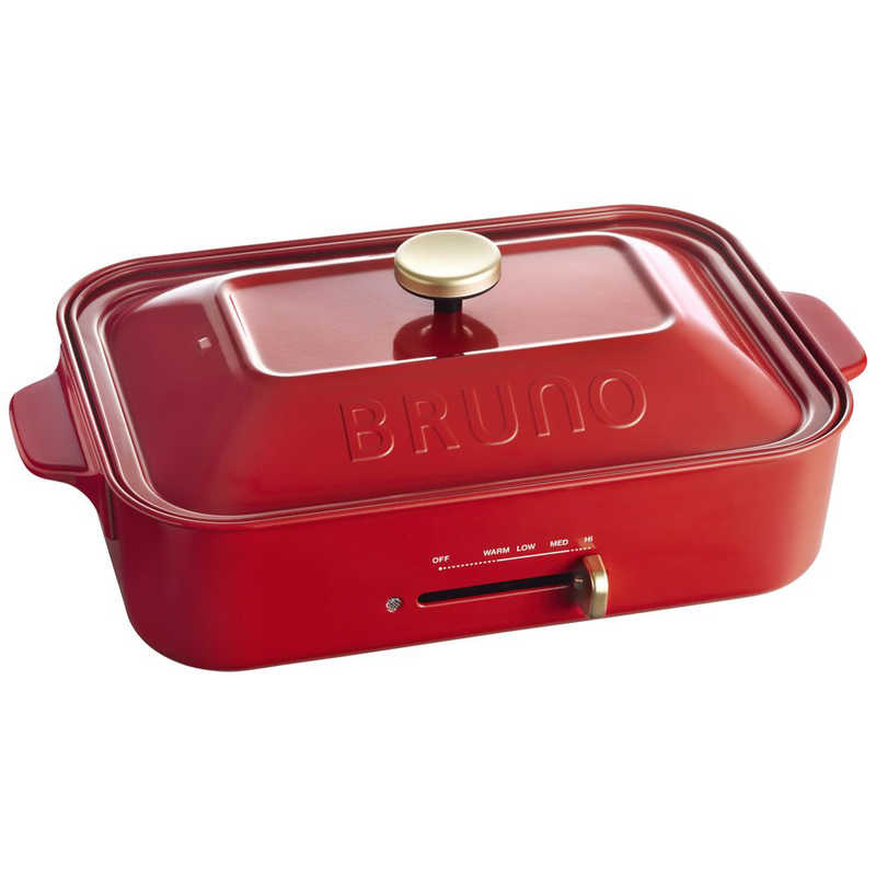 【決算20%オフクーポン対象商品】ブルーノ BRUNO コンパクトホットプレート BOE021-RD レッド