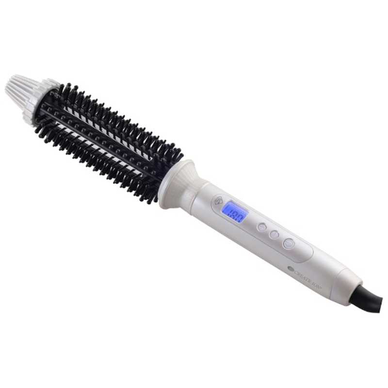 【決算20%オフクーポン対象商品】CREATE ロールブラシアイロン カール26mm 140W-150W ホワイト CIBI-G26W クレイツ