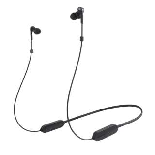 オーディオテクニカ audio-technica ブルートゥースイヤホン カナル型ブラック ATH-CKS330XBT-BK リモコン・マイク対応 /ワイヤレス(左右コード) /Bluetooth