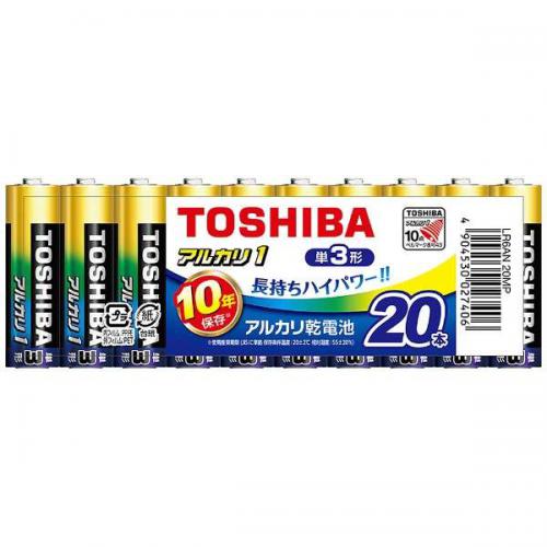 東芝 TOSHIBA アルカリ乾電池 単3形 20本パック LR6AN20MP
