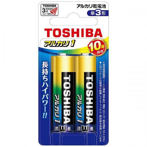 東芝 TOSHIBA アルカリ乾電池 単3形 2本パック LR6AN2BP