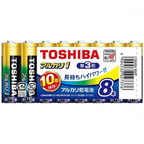 東芝 TOSHIBA アルカリ乾電池 単3形 8本パック LR6AN8MP