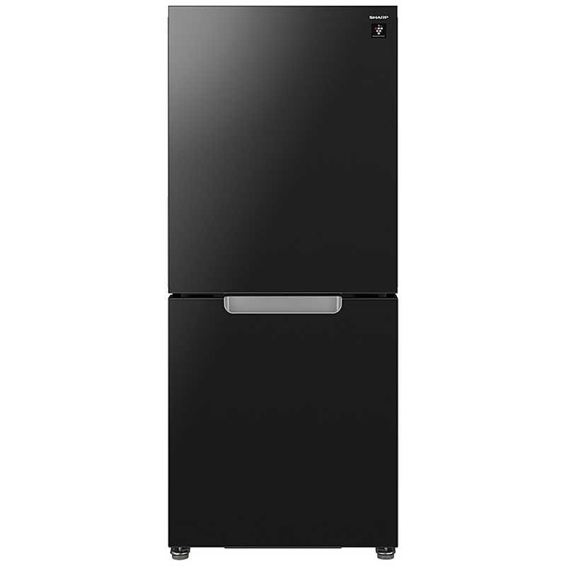 シャープ SHARP 冷蔵庫 2ドア 152L 付け替え左右開き プラズマクラスター メガフリーザー ピュアブラック SJ-GD15R-B (大型)