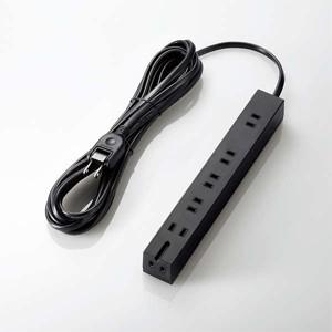 エレコム ELECOM 回転機能電源タップ6個口 5m 雷ガード ブラック T-KF01-2650BK