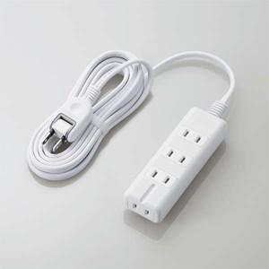 エレコム ELECOM 磁石タップ4個口 3m スタンダード雷ガード ホワイト T-KM01-2430WH