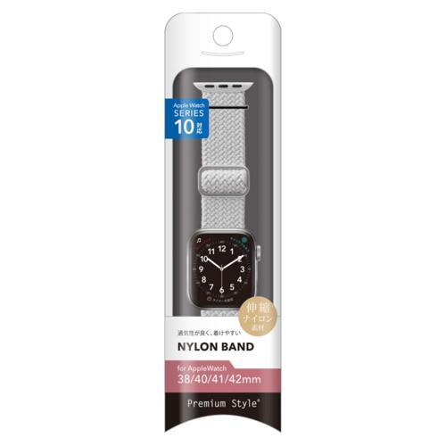 PGA Apple Watch 41mm用 ナイロンバンド PG-AW41NY02GY