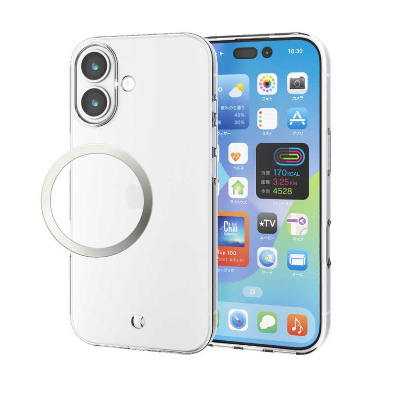 エレコム ELECOM iPhone 17ケース ソフトケース メタルリング付 クリア PMA25AUCTCR