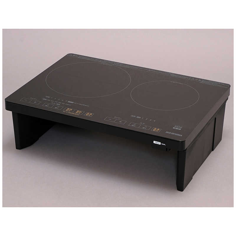 【決算20%オフクーポン対象商品】アイリスオーヤマ IRIS OHYAMA 2口IHクッキングヒーター ブラック IHC-WKG3S-B