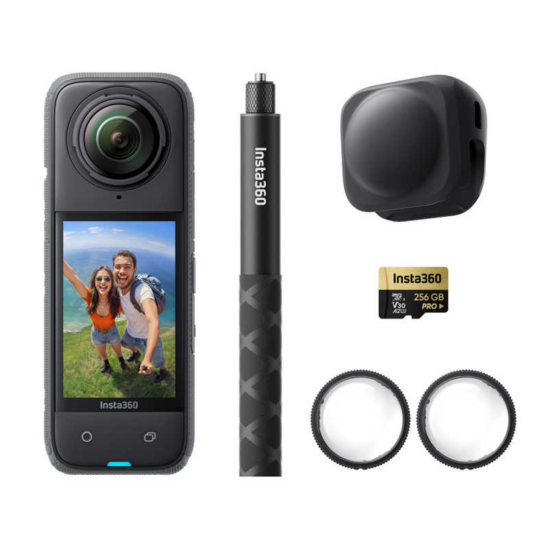 【決算10%オフクーポン対象商品】insta360 アクションカメラ Insta360 X4 エクスプローラーキット8K 360 Action CamCINSABMA-X412
